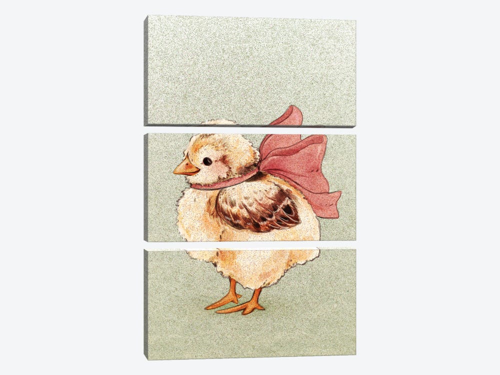 Cute Chicken by Fairydrop Art 3-piece Canvas Print
