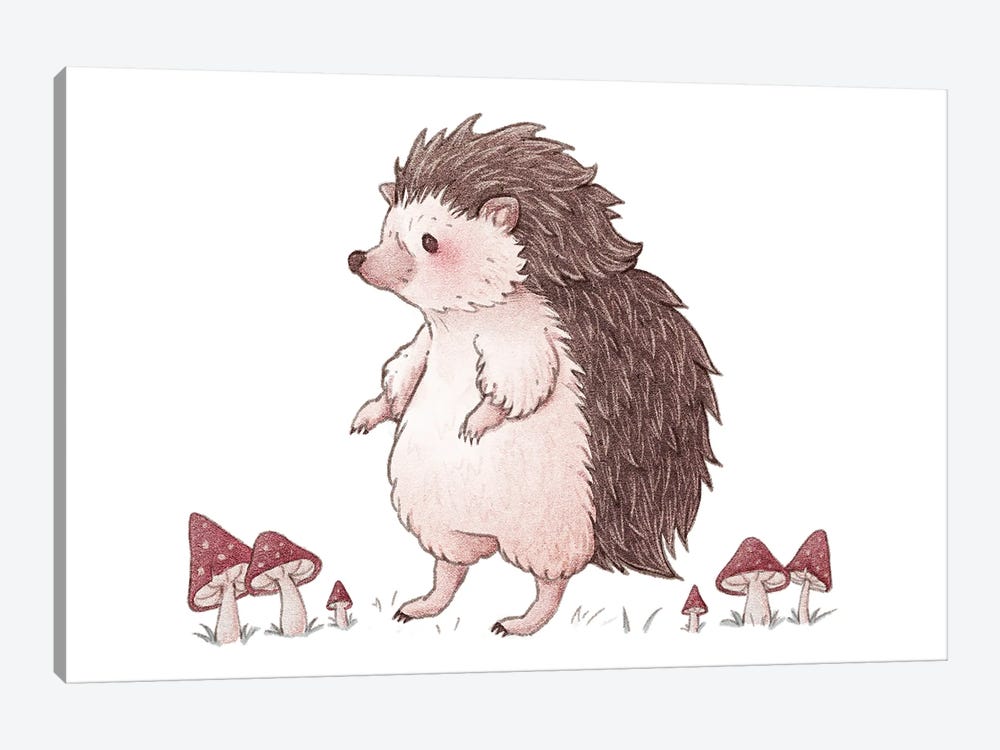 Cute Hedgehog by Fairydrop Art 1-piece Canvas Wall Art