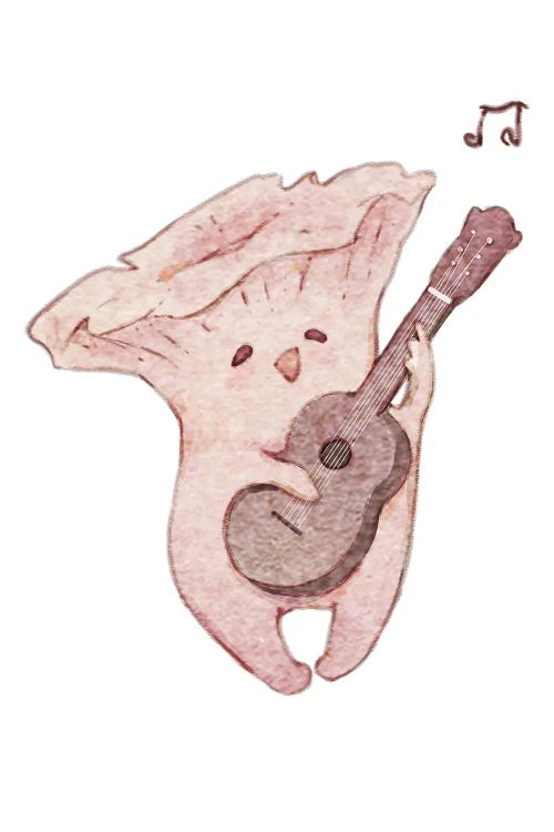 Guitar Playing Mushroom