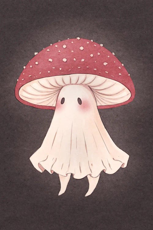 Mushroom Ghost Art Print by Fairydrop Art iCanvas