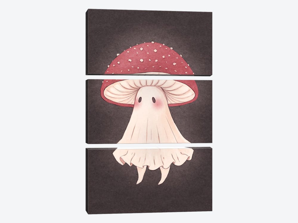 Mushroom Ghost by Fairydrop Art 3-piece Canvas Art Print