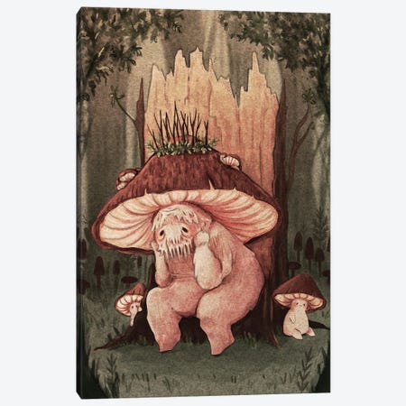 Royal Mushroom Canvas Print #FYA38} by Fairydrop Art Canvas Artwork