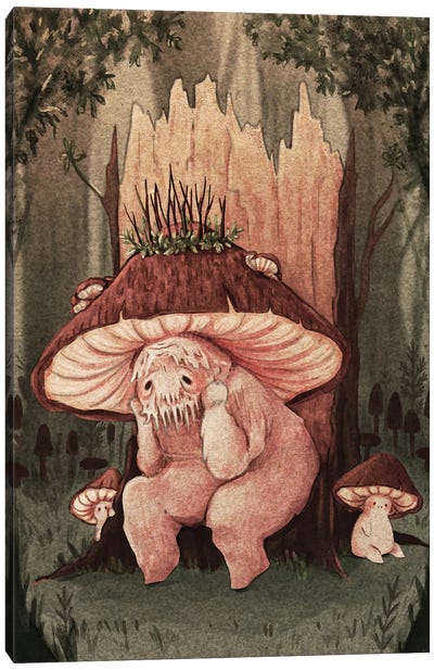 Royal Mushroom Canvas Art Print - Fairydrop Art