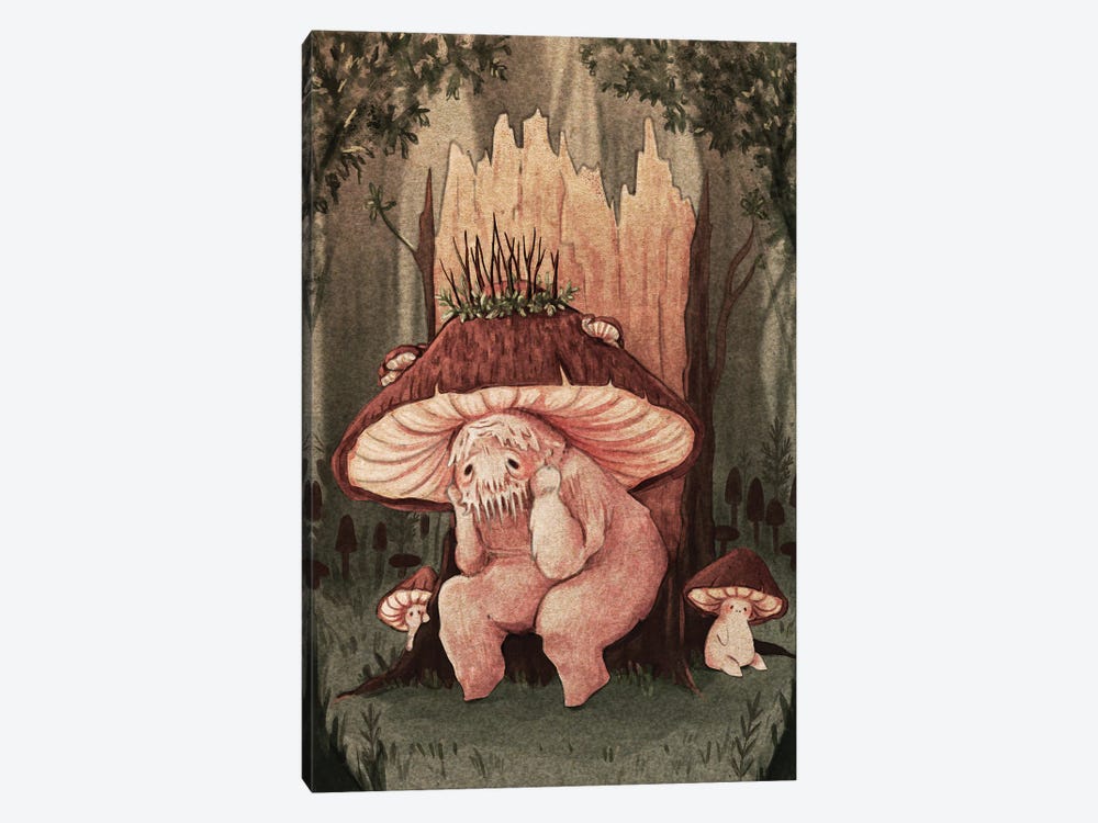 Royal Mushroom by Fairydrop Art 1-piece Art Print