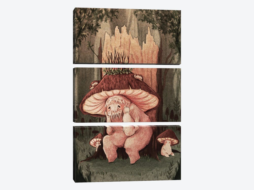Royal Mushroom by Fairydrop Art 3-piece Canvas Art Print