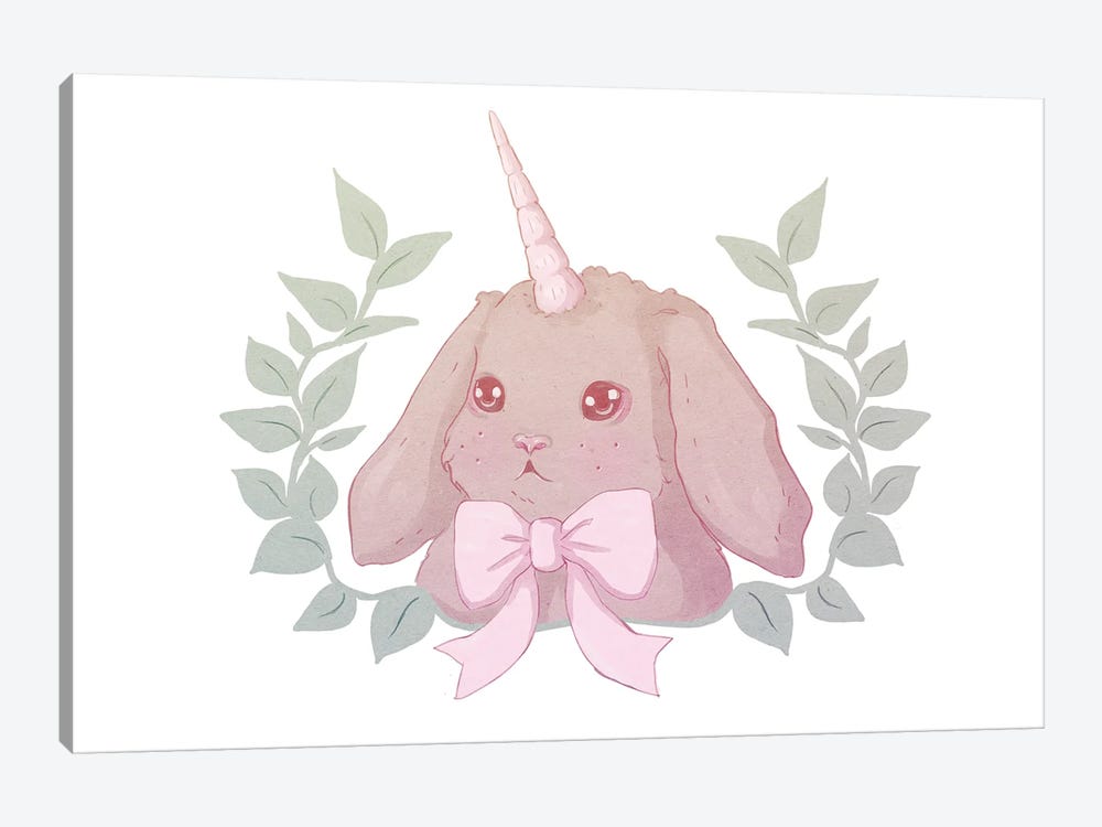 Unicorn Bunny by Fairydrop Art 1-piece Art Print