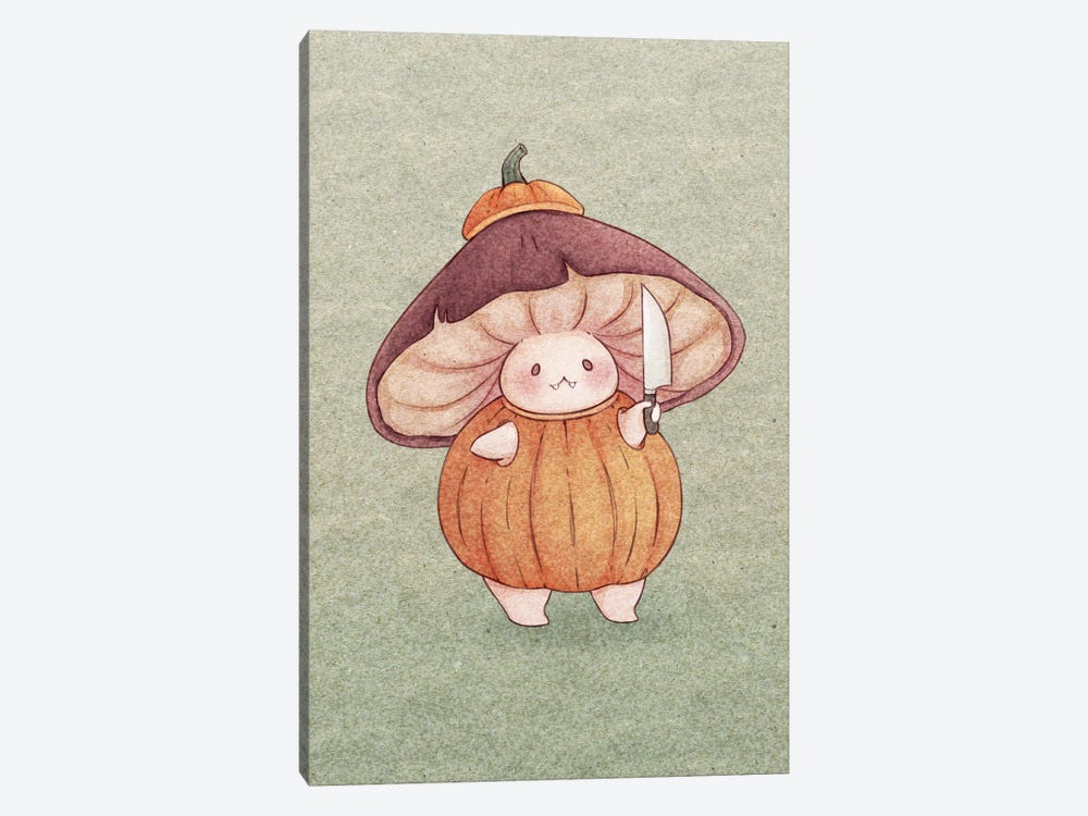 Pumpkin Mushroom by Fairydrop Art 1-piece Canvas Art Print
