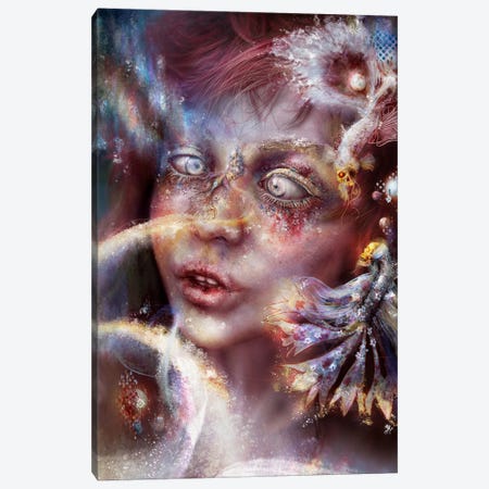 The Girl With Celestial Eyes Canvas Print #FYB16} by Faybel Canvas Artwork