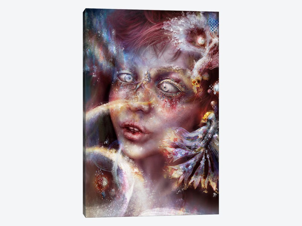 The Girl With Celestial Eyes by Faybel 1-piece Canvas Art Print