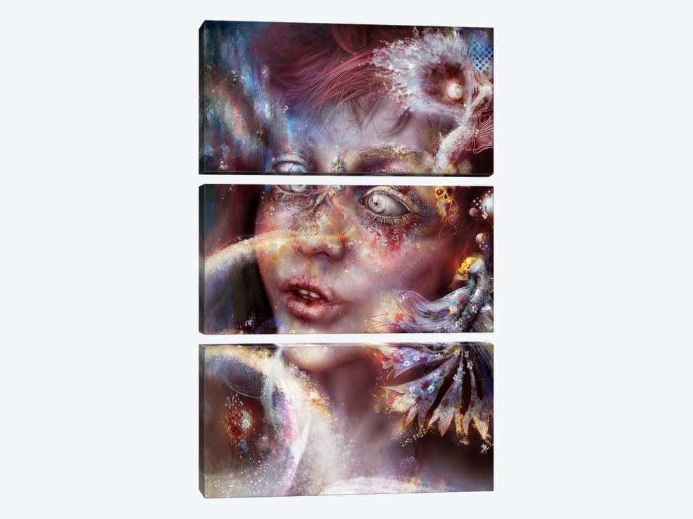 The Girl With Celestial Eyes by Faybel 3-piece Canvas Art Print