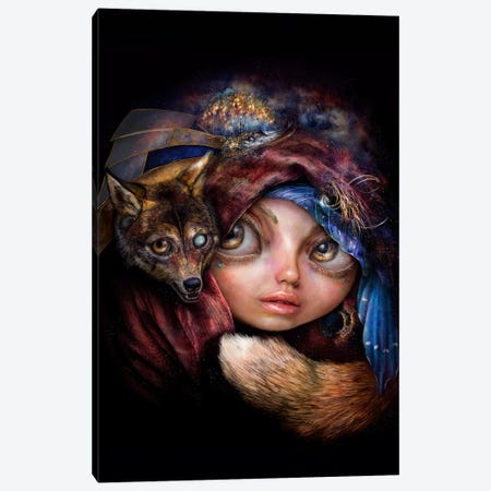 Little Wolf Canvas Print #FYB7} by Faybel Canvas Print