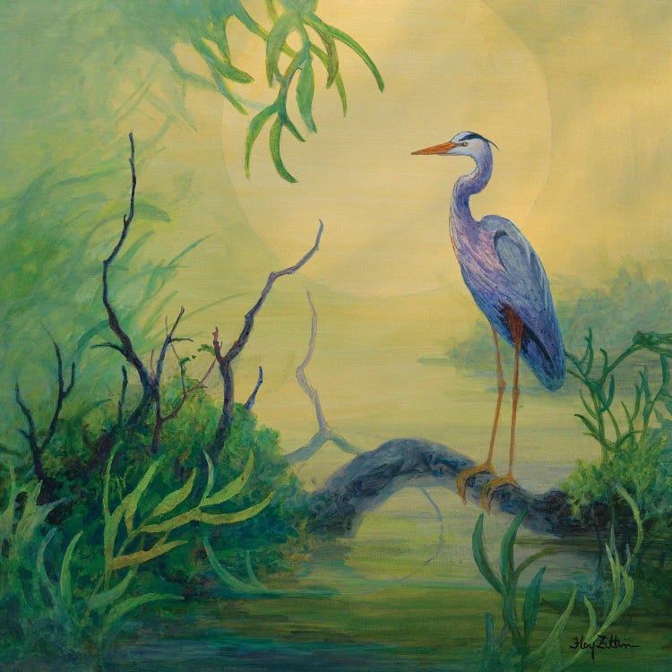 Summer Heron by Floy Zittin wall art