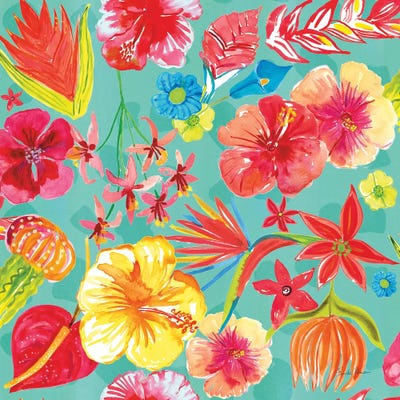 Tutti Frutti Pattern IB by Farida Zaman framed canvas print