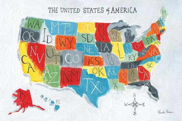 Farida Zaman: US Map by Farida Zaman