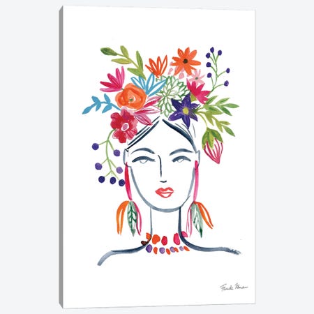 Flower Girl II Canvas Print #FZA159} by Farida Zaman Canvas Wall Art