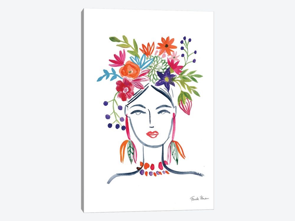 Flower Girl II by Farida Zaman 1-piece Canvas Art Print