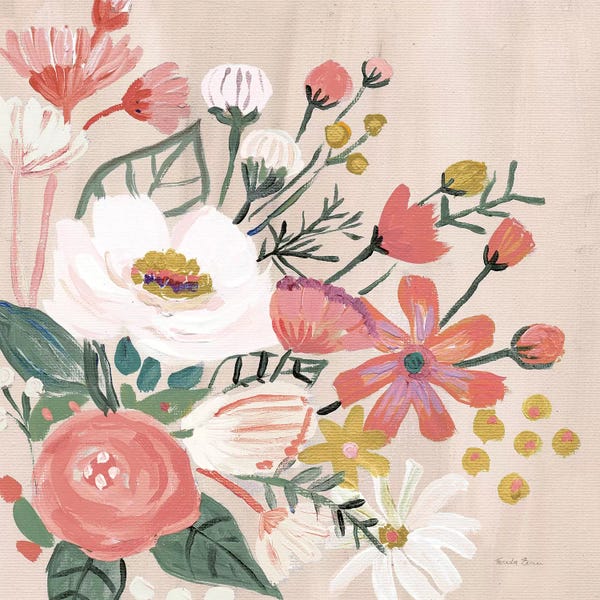Farida Zaman: Vintage Floral II Modern by Farida Zaman