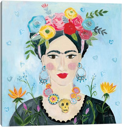 Homage to Frida II Shoulders Canvas Art Print - Farida Zaman