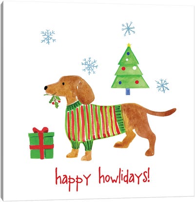 Christmas Critters IV Canvas Art Print - Warm & Whimsical