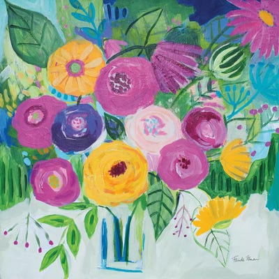 Bold Florals by Farida Zaman framed canvas print