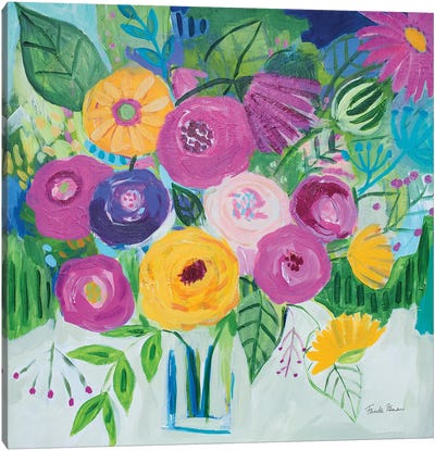 Bold Florals Canvas Art Print - Farida Zaman