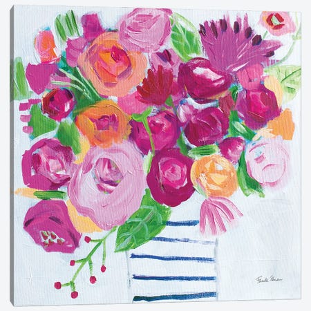 Pink Blossoms I Canvas Print #FZA212} by Farida Zaman Canvas Print