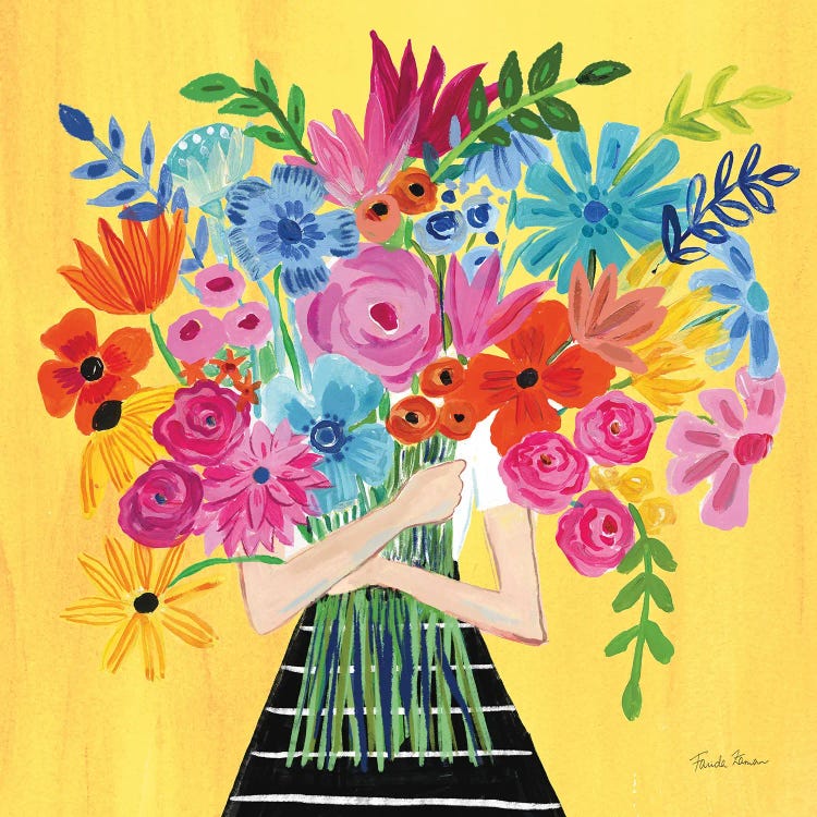 A Bunch Of Flowers I by Farida Zaman wall art