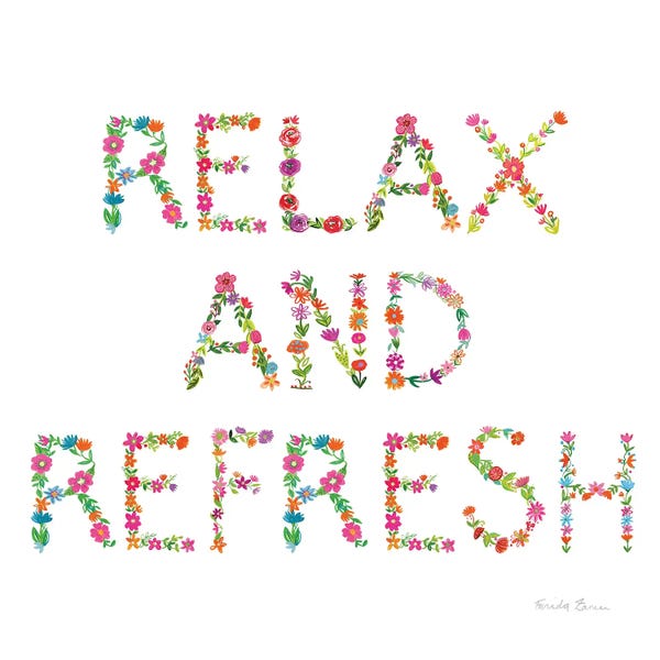 Calm: Floral Bathroom Relax And Refresh by Farida Zaman