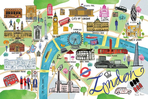 Farida Zaman: London Map by Farida Zaman