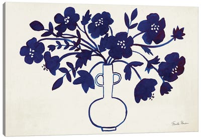 Modern Blue I Canvas Art Print - Minimalist Flowers