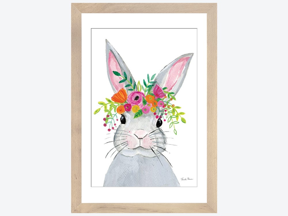 Digital File - Spring Bunny Rabbit Flower Crown ShinHan Gouache