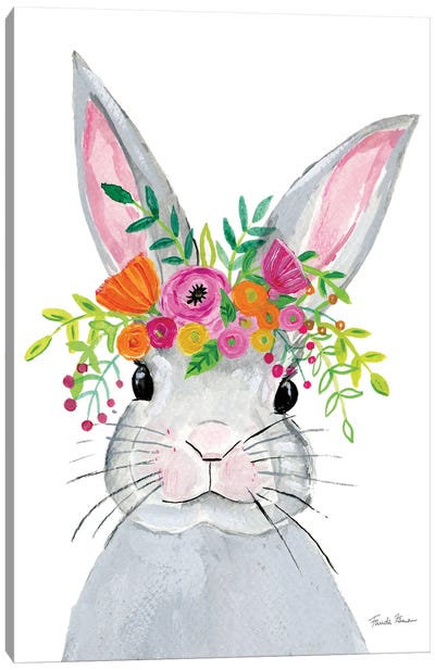 Sweet Rabbit Canvas Art Print - Farida Zaman