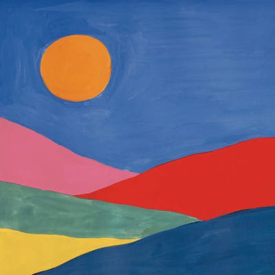 Desert Landscape I by Farida Zaman metal wall art