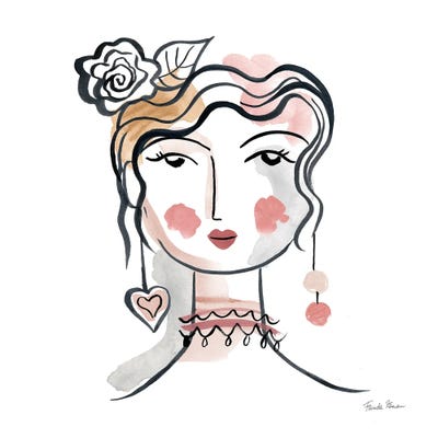 Pretty Faces II (Soft) by Farida Zaman framed wall art