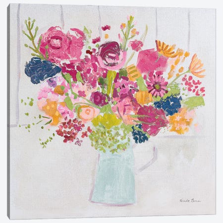 Bouquet for You Bright Canvas Print #FZA60} by Farida Zaman Canvas Art Print