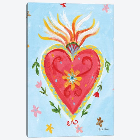 Frida's Heart I Canvas Print #FZA63} by Farida Zaman Art Print