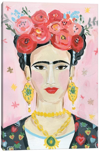 Homage to Frida Canvas Art Print - Farida Zaman