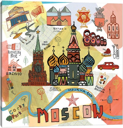 Global Travel VI Canvas Art Print - Moscow Art