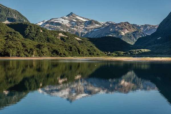Alaska: USA, Alaska, Katmai National Park. Landscape in Geographic Harbor of Amalik Bay. by Frank Zurey