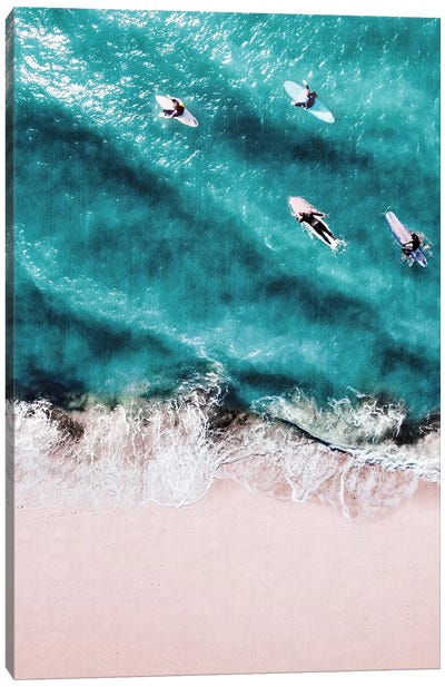 Pink Sand Canvas Art Print - Surfing Art
