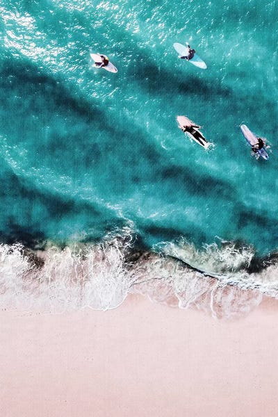 Large Coastal Art - Canvas Prints: Pink Sand by Gal Design