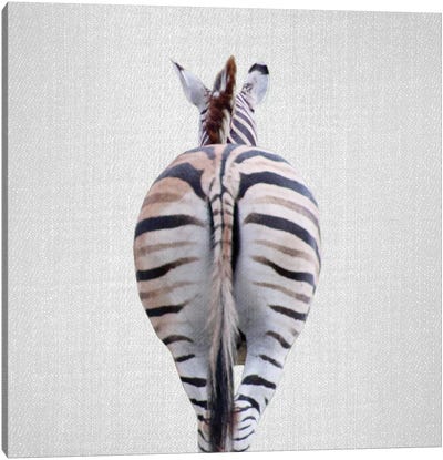 Zebra Tail Canvas Art Print - Gal Design