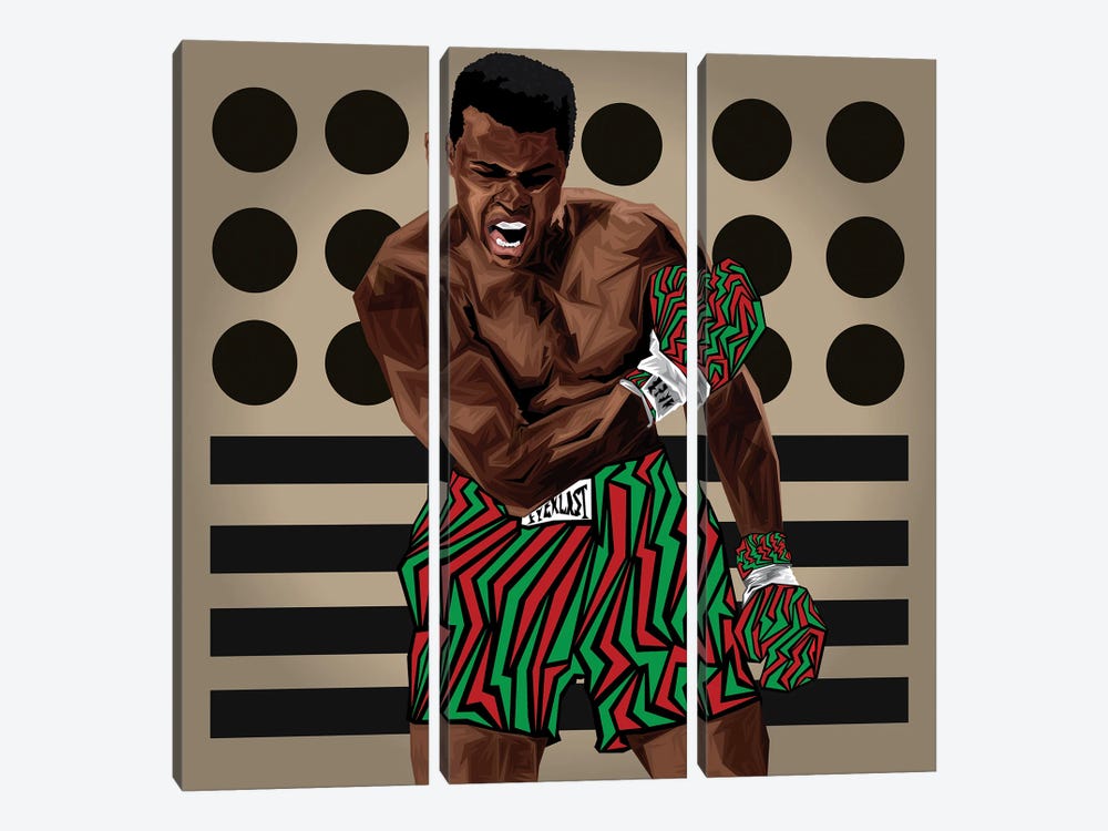 A Peoples Champ Called Ali by Graph Atik 3-piece Canvas Artwork