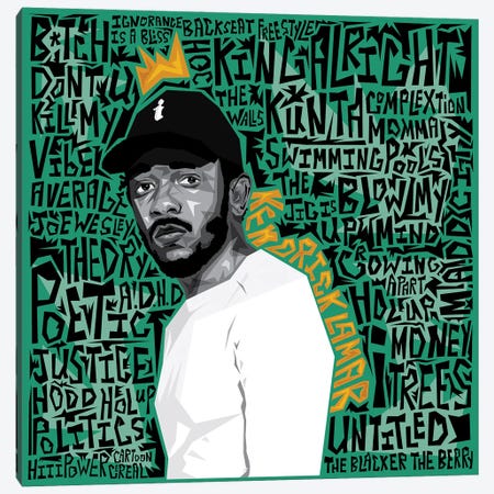 Best Of Kendrick I Canvas Print #GAK21} by Graph Atik Canvas Art Print