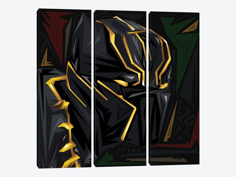 Black Panther II by Graph Atik 3-piece Canvas Artwork