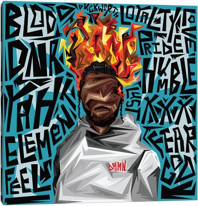 Damn. Canvas Art Print - Rap & Hip-Hop Art