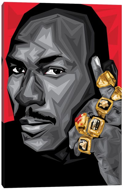 GOAT MJ Canvas Art Print - Michael Jordan