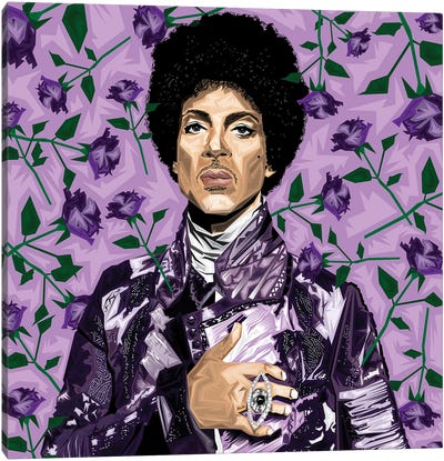 Purple Prince Canvas Art Print - Prince
