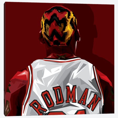 Mr.Rodman Canvas Print #GAK48} by Graph Atik Canvas Art Print