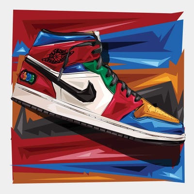 Sneaker Love Canvas Art by Graph Atik iCanvas